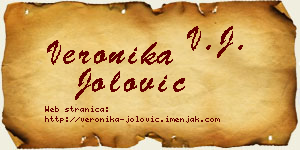 Veronika Jolović vizit kartica